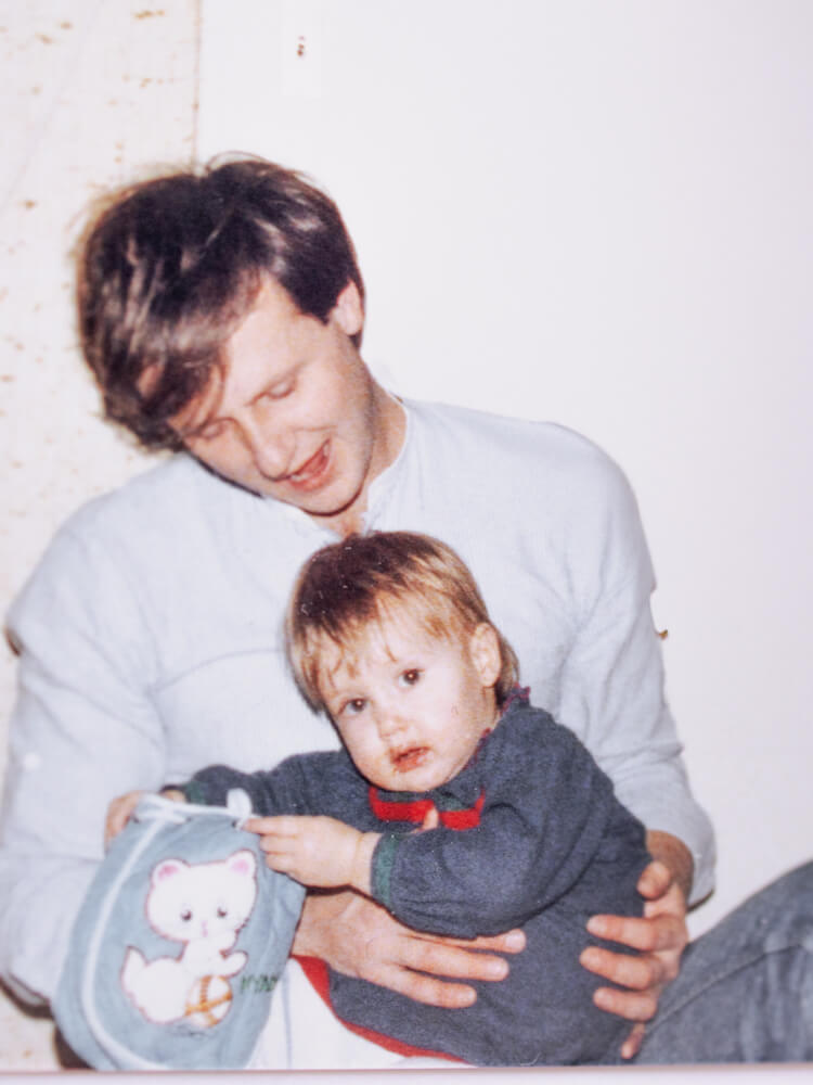 Familienfotografin Dorothee Moser als Kind mit ihrem Papa